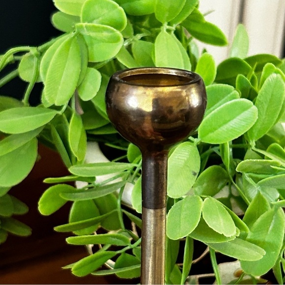 Mid Century Scandinavian Brass Graduated Candleholders - Set of 7 - Picture 5 of 9